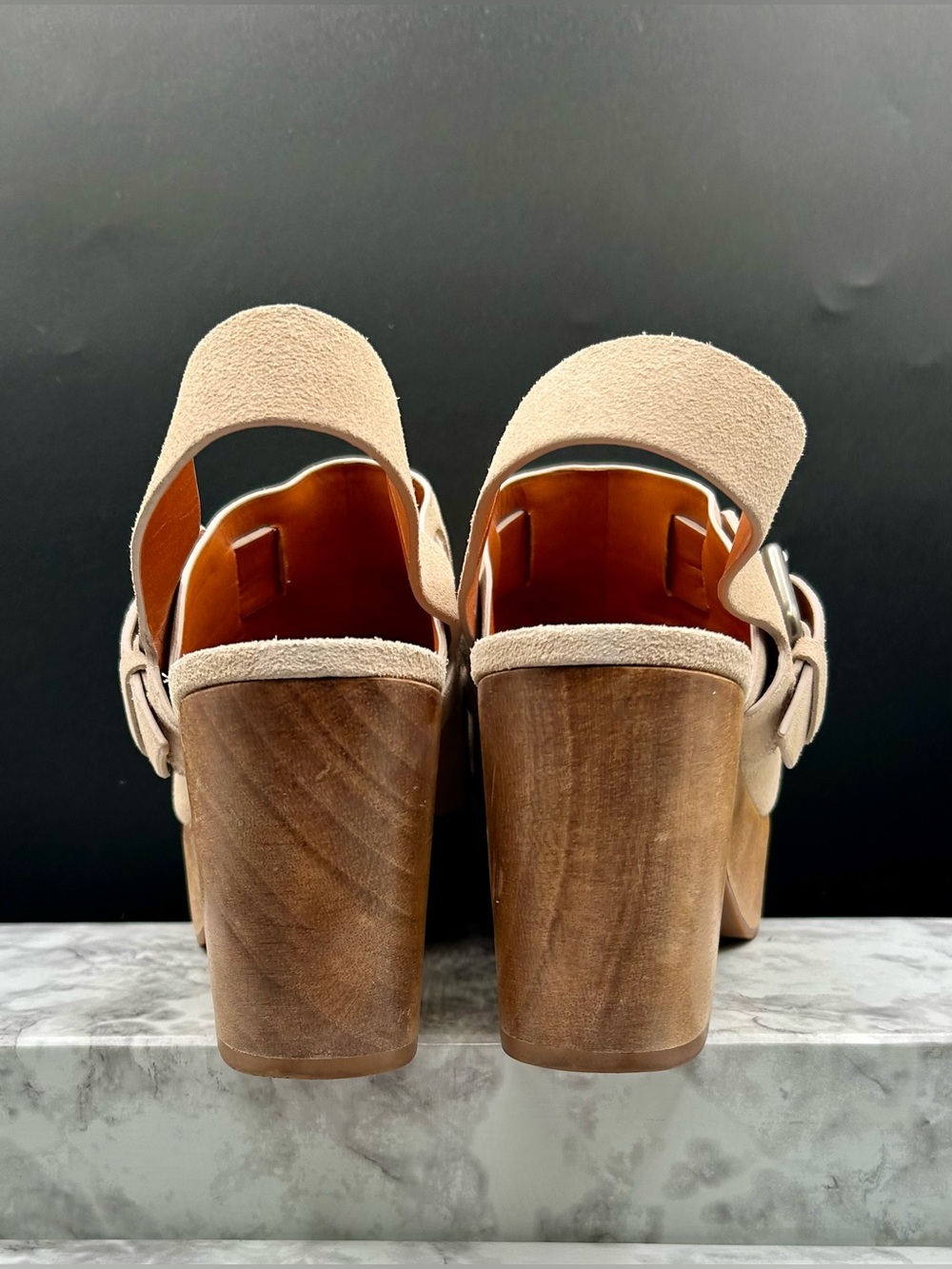 ALL SAINTS Yuki Suede Platform Clog in Brown Suede-Wooden Heel. EU size 39 - Picture 8 of 13